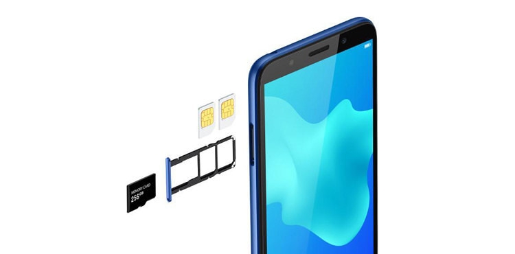 Huawei Y5 Prime (2018) three-card slot design