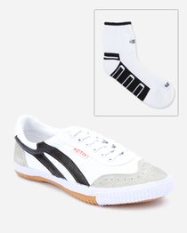 Bundle of Casual Sneakers &amp; Socks - White &amp; Black