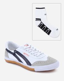 Bundle of Casual Sneakers &amp; Socks - White &amp; Navy