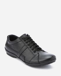 Leather Lace Up Shoes - Black
